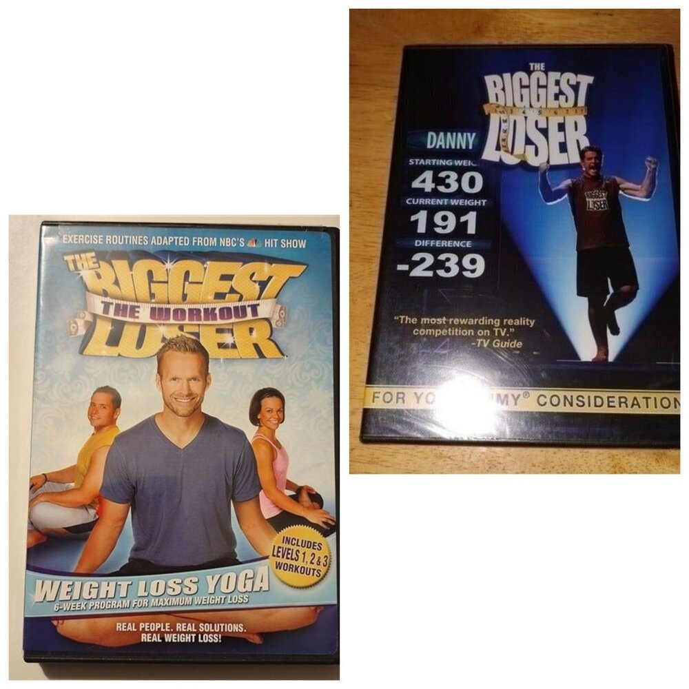 The Biggest Loser Weight Loss Yoga DVD'S-LIKE NEW-SET OF 2
